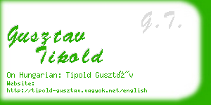 gusztav tipold business card